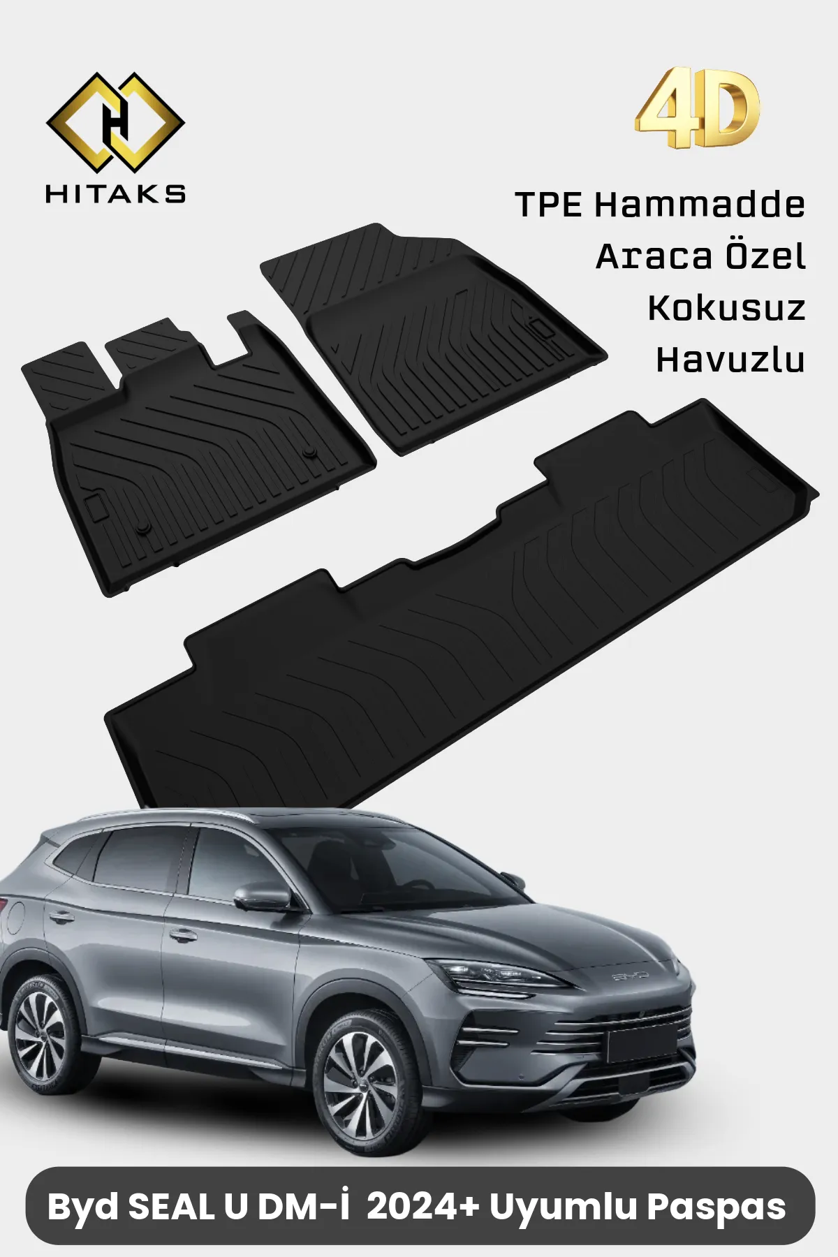 BYD Seal U Dm-i 4D Havuzlu Araca Özel Paspas 2024 2025 2026