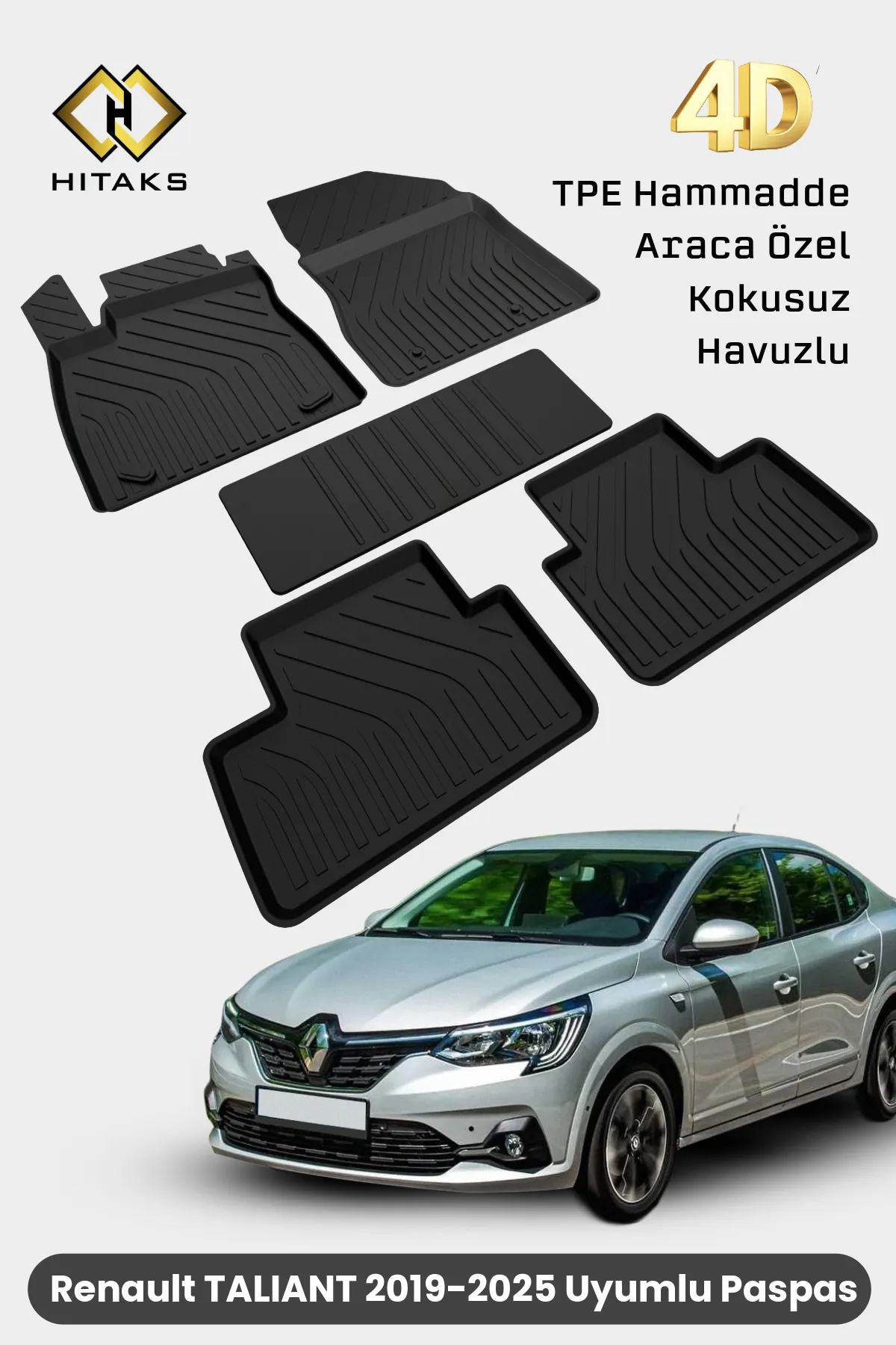Renault Taliant Uyumlu Paspas 2021 Sonrası 4D Havuzlu Paspas