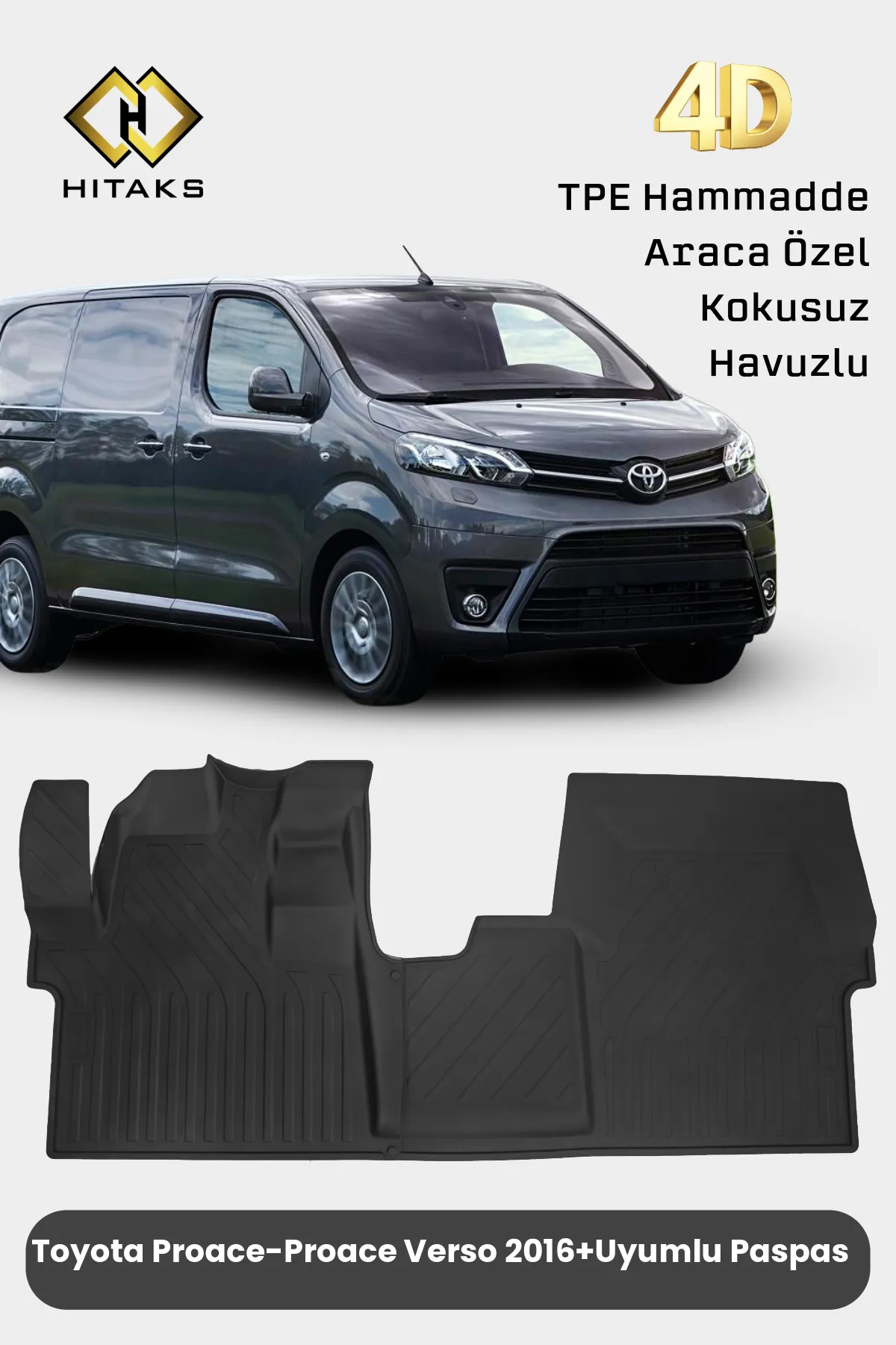 Поддон для Toyota PROACE VERSO с углублением, 2016–2026 гг.