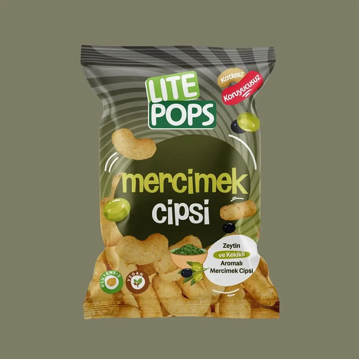 LITE POPS LENTILS WITH OLIVE OIL THYME - (VEGAN - GLUTEN FREE) 55 GR