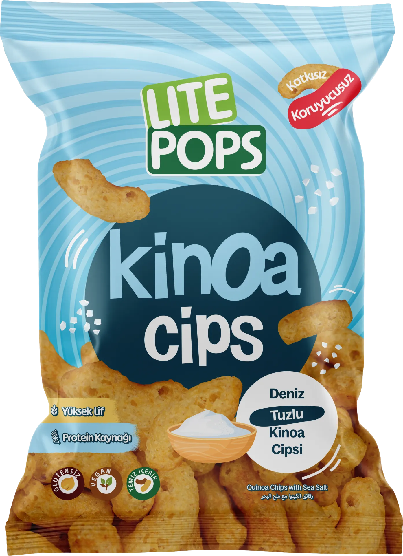 LITE POPS QUINOA WITH SEA SALT - (VEGAN - GLUTEN FREE) 55 GR