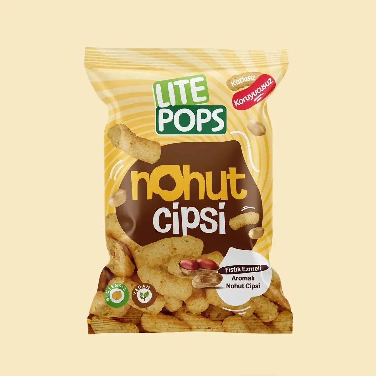 LITE POPS CHICKPEAS WITH PEANUT BUTTER (VEGAN - GLUTEN FREE) 55 GR