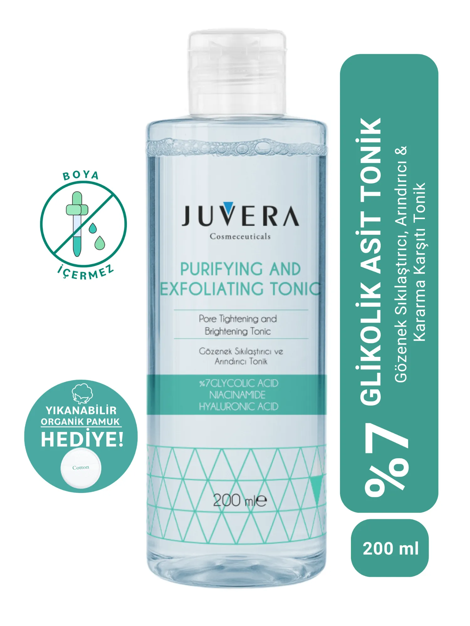 JUVERA Glikolik Asit Içerikli Gözenek Sıkılaştırıcı Arındırıcı Ve Kararma Karşıtı Tonik 200ml