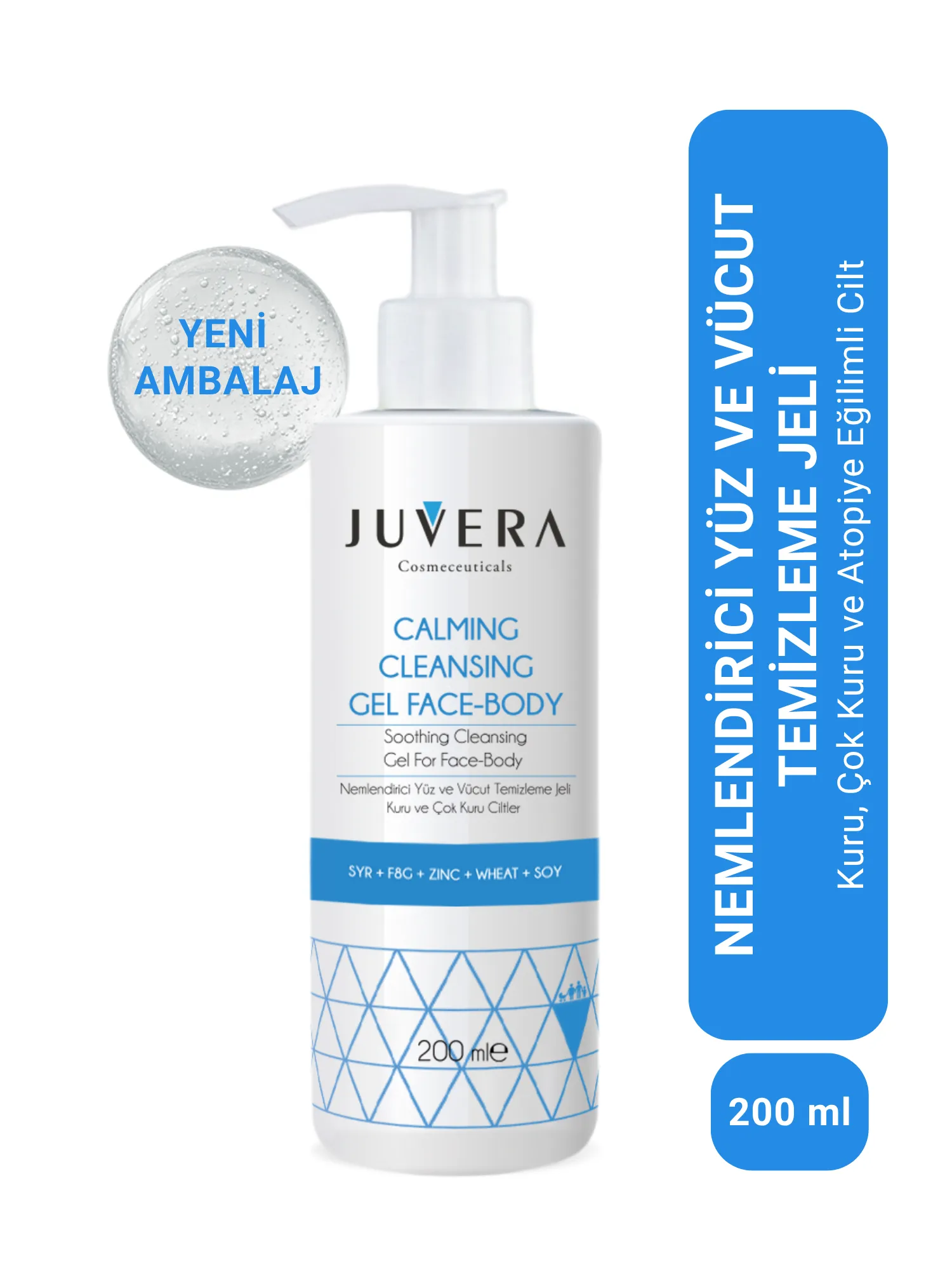 JUVERA Nemlendirici Yüz ve Vücut Temizleme Jeli - Calming Cleansing Gel 200 ml