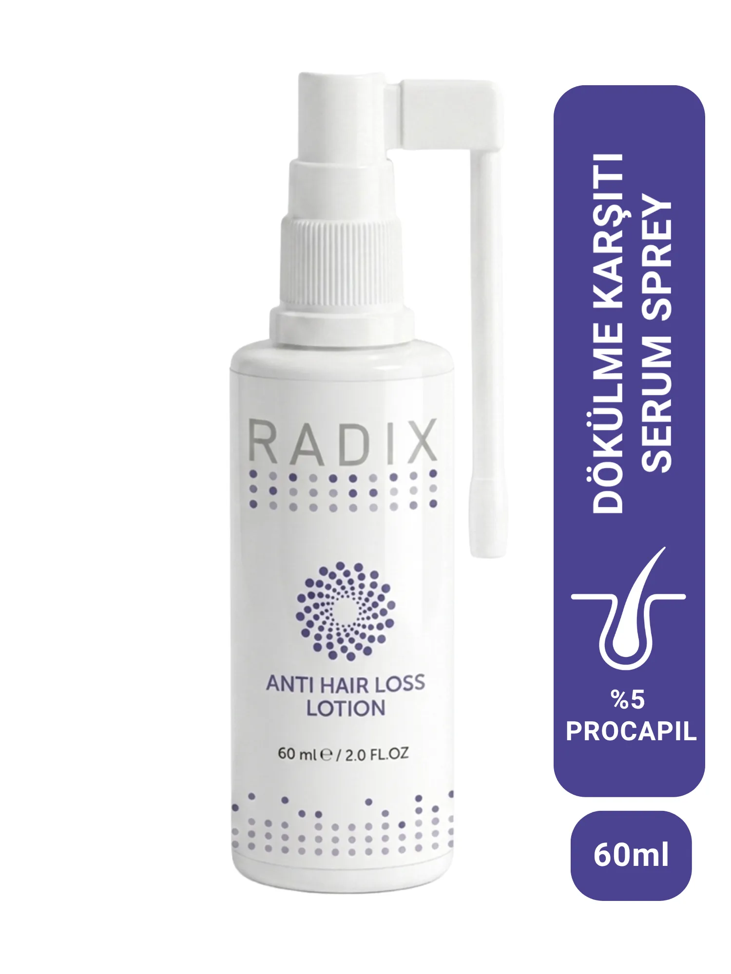 RADIX Saç Dökülmesine Karşı Serum Sprey (%5 Procapil) - Anti Hair Loss Lotion 60 ml