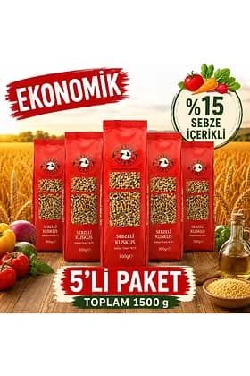 5’li Sebzeli Kuskus - 1500 g Ekonomik Paket