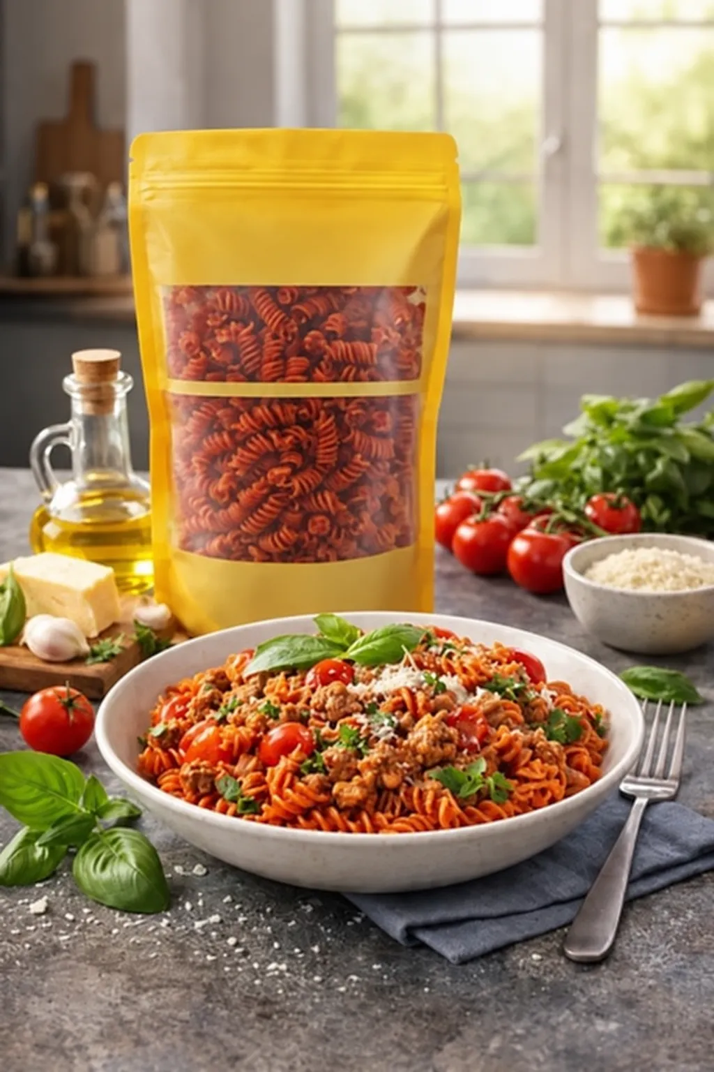 Organik Kırmızı Mercimek Burgu Makarna 300 g