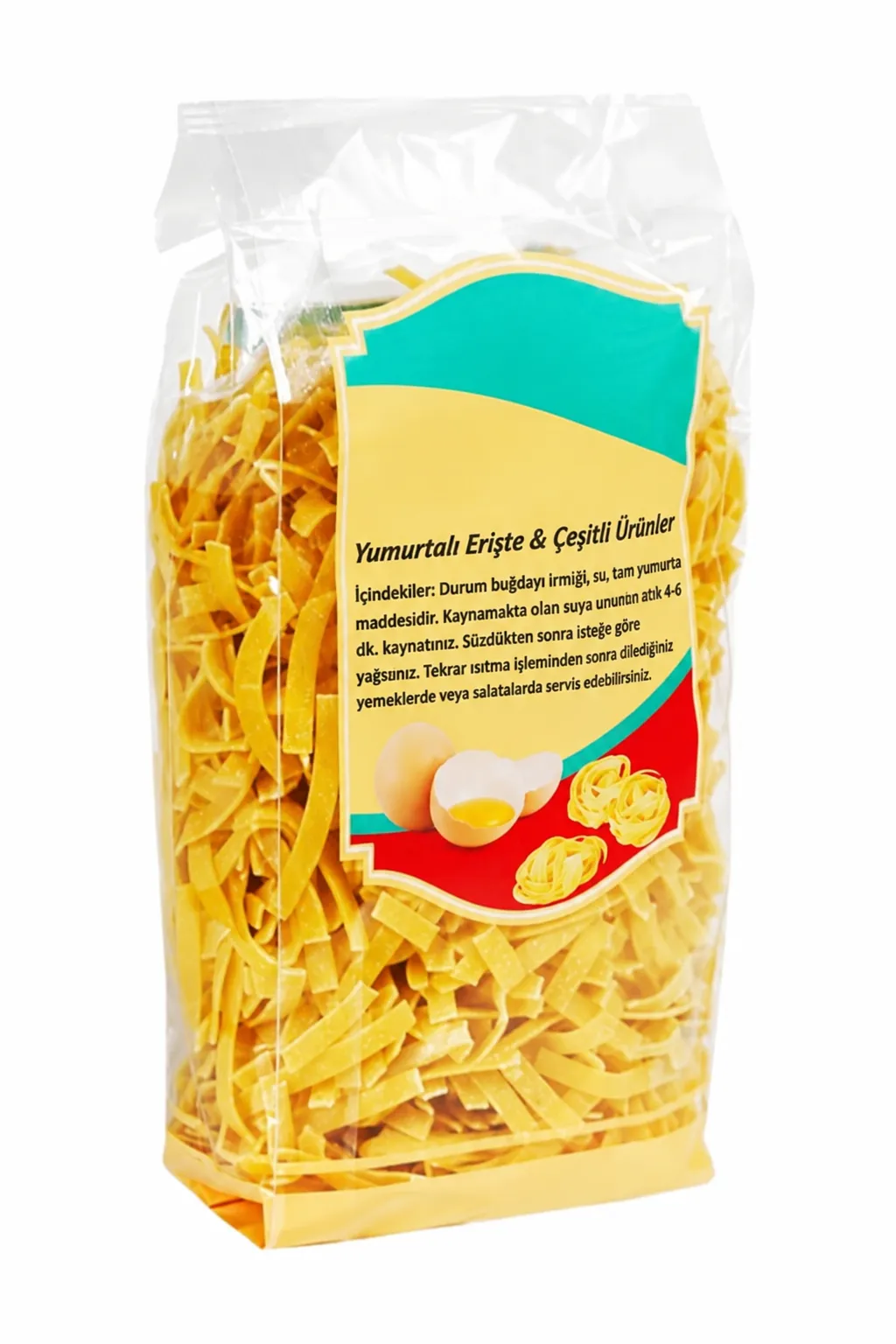 Yumurtalı Erişte Makarnası 250 g - Doğal, Katkısız ve Yüksek Proteinli