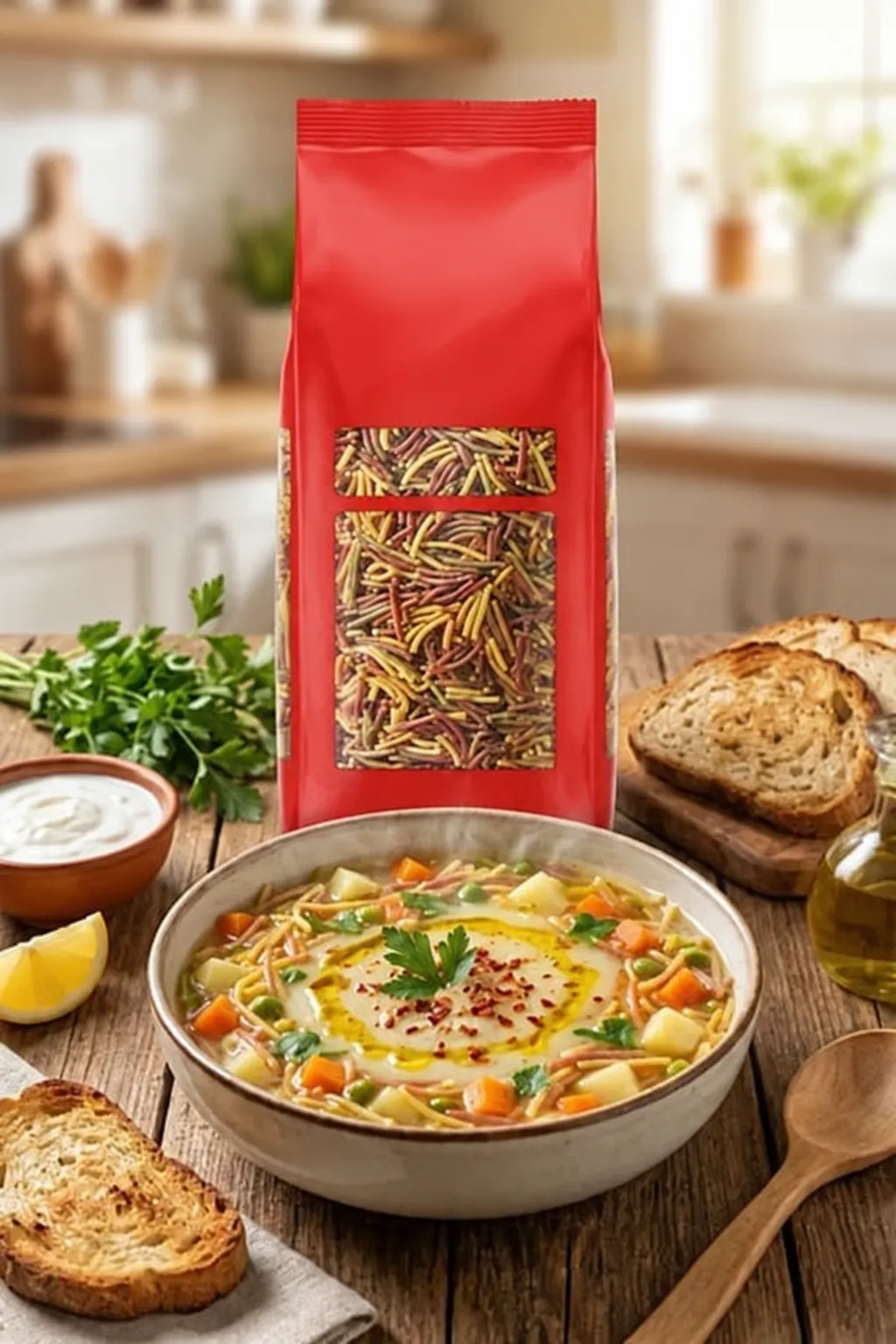 Sebzeli Tel Şehriye 300 g - Renkli, Besleyici ve Doğal Bir Alternatif!
