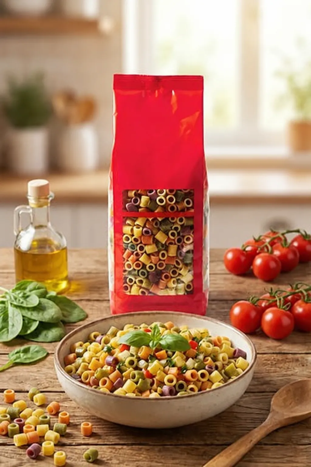 Sebzeli Boncuk Makarna 300 g - Renkli, Besleyici ve Tam Ailelik!