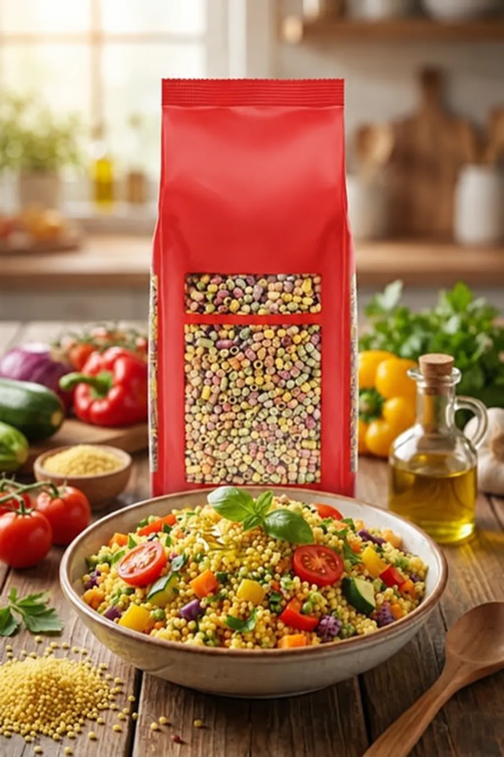 Sebzeli Kuskus 300 g – Renkli, Doğal ve Besleyici Lezzet